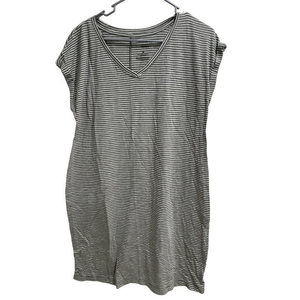 Sonoma Grey‎ and White Striped T-shirt Dress, womens size Medium
